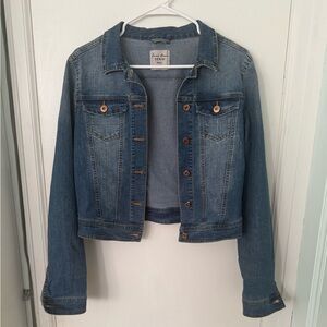 Love Tree Classic Blue Denim Cropped Jacket